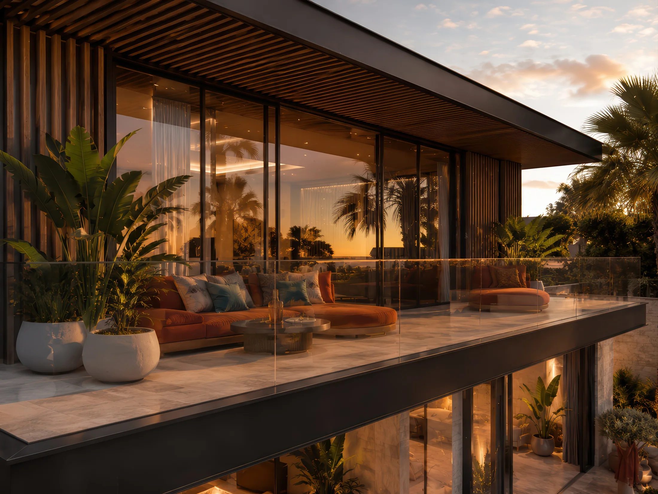 Villa renovation in Marrakech — contemporary villa with redesigned volumes and terraces
